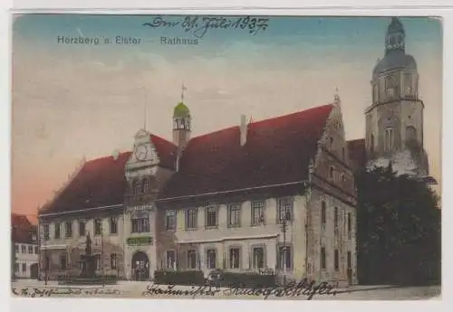 99461 Ak Herzberg a. Elster - Partie am Rathaus 1937