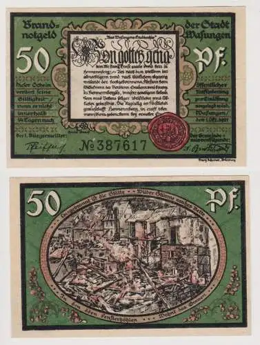 50 Pfennig Banknote Notgeld Stadt Wasungen 1921 (152897)