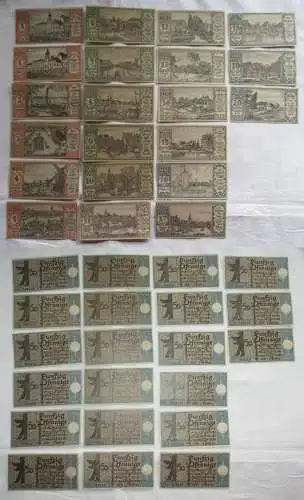 komplette Serie mit 20 Banknoten Notgeld Stadt Berlin 1921 (142665)