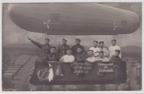 42533 Ak Gruss vom Luftkurort Hagenau, Erkundigungsfahrt im Zeppelin 1912