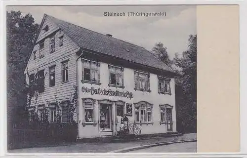 73744 Ak Steinach (Thüringerwald) Oskar Heubachs Conditorei & Café um 1920