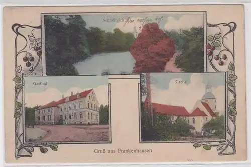 87221 Mehrbild Ak Gruß aus Frankenhausen Gasthof, Schloßteich usw. 1927