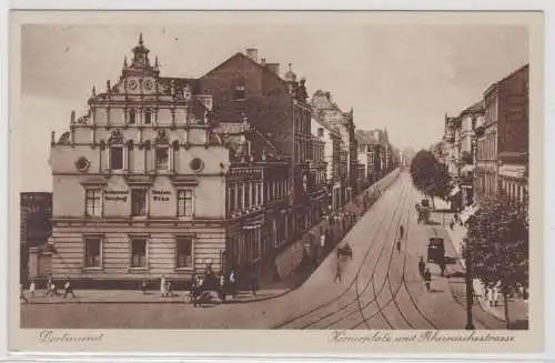 29666 Ak Dortmund Körnerplatz und Rheinischestrasse 1931