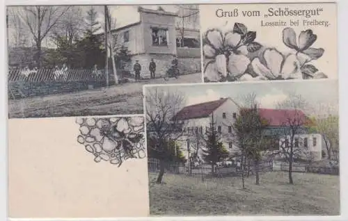 14529 Mehrbild Ak Gruß vom "Schössergut" Lossnitz bei Freiberg um 1930