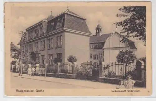 13906 Ak Residenzstadt Gotha landwirtschaftliche Winterschule 1920