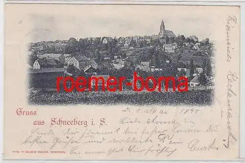 76642 Ak Gruss aus Schneeberg i.S. 1898