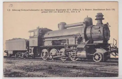 70676 Ak Eisenbahn Sächsische Staatsbahn Krauß & Co Linz a.D. 1918