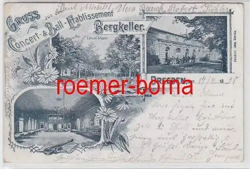77765 Mehrbild Ak Gruss aus dem Concert- & Ball-Etabl. Bergkeller Dresden 1898