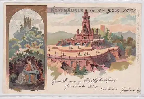 86285 AK Kyffhäuser - Denkmal und Sage / Geschichte des Barbarossa 1901