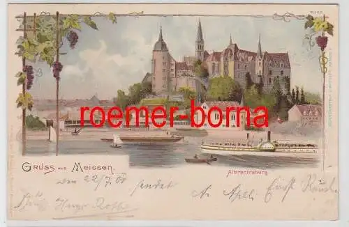 78078 Ak Lithografie Gruss aus Meissen Albrechtsburg 1900
