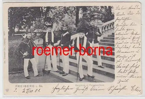76447 Ak Freiberg i.Sa. Bergleute Paradeuniform 1901