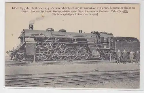 53494 Ak Heißdampf-Schnellzugslokomotive der sächsischen Staatseisenbahnen 1918