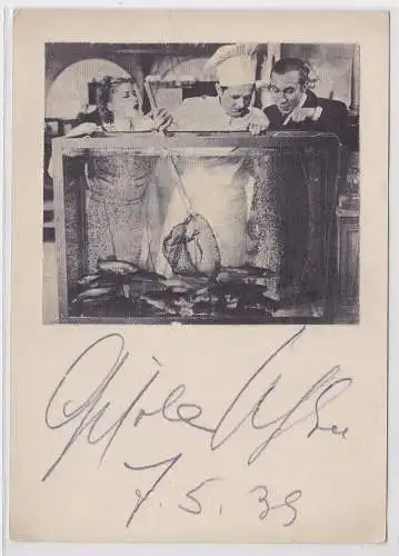 82358 Autograph Karte Schauspielerin Gisela Uhlen 7.5.1939