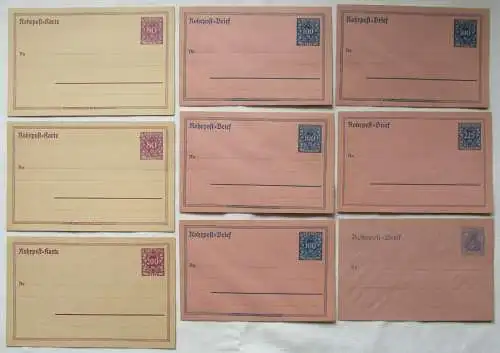 21932/9 postfrische Rohrpost Karten, Briefe und Ganzsachen Deutsches Reich