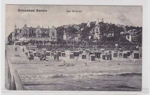17581 Ak Ostsebad Bansin am Strande um 1910