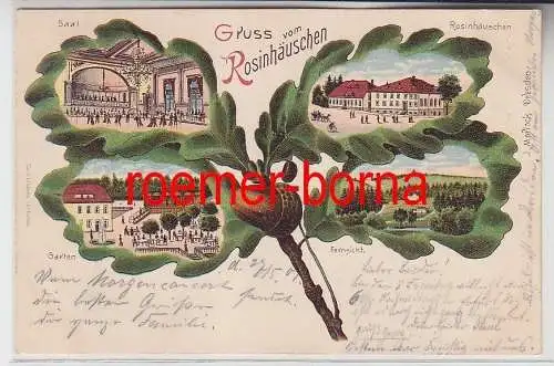 76398 Eichenblatt Ak Gruß vom Rosinhäuschen bei Freiberg 1901