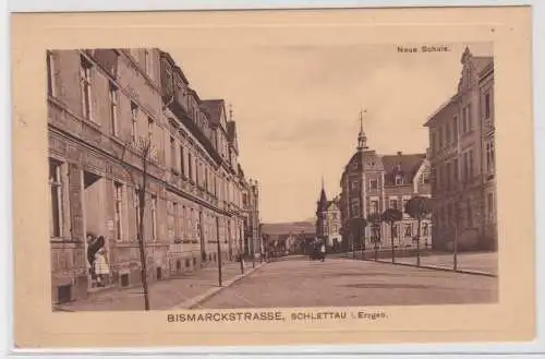73337 Ak Schlettau im Erzgebirge Bismarckstrasse 1913