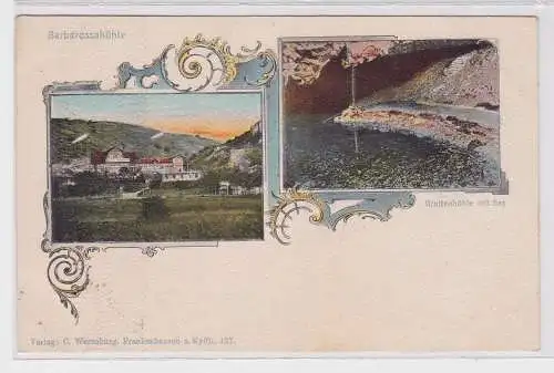 85579 Mehrbild AK Barbarossahöhle und Grottenhöhle mit See um 1910