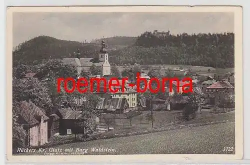 74302 Ak Rückers Kreis Glatz mit Burg Waldstein um 1943