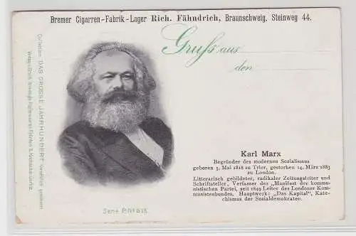 88526 Ak Karl Marx Begründer des modernen Sozialismus um 1900