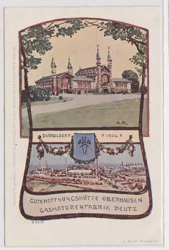 76985 Künstler Ak Düsseldorf Ausstellung 1902 Gute Hoffnungshütte Oberhausen