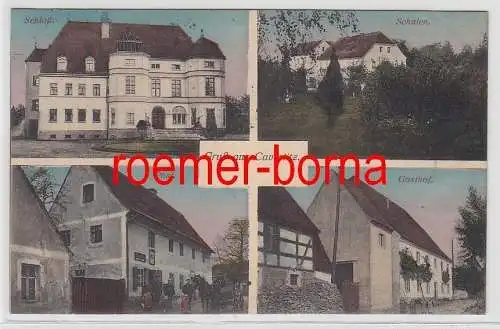 74132 Mehrbild Ak Gruß aus Cavertitz Post, Gasthof, Schulen, Schloß 1913