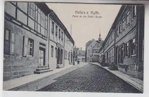 69419 Ak Kelbra am Kyffhäuser Partie an der Markt Strasse um 1910