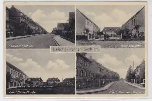 32065 Mehrbild Ak Leipzig Wahren Siedlung 4 Straßenansichten 1944