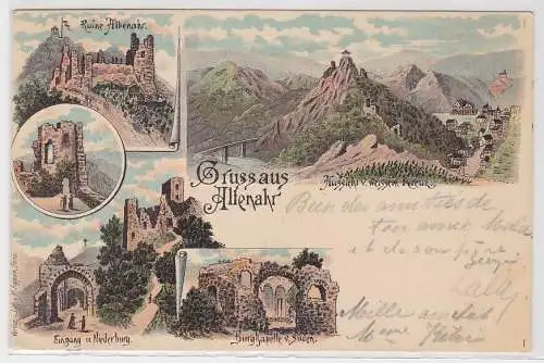 31107 Ak Lithographie Gruß aus Altenahr mit 5 Ansichten 1900
