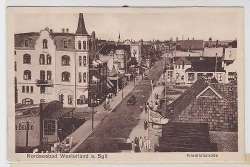 84385 Ak Nordseebad Westerland auf Sylt Friedrichstraße 1927