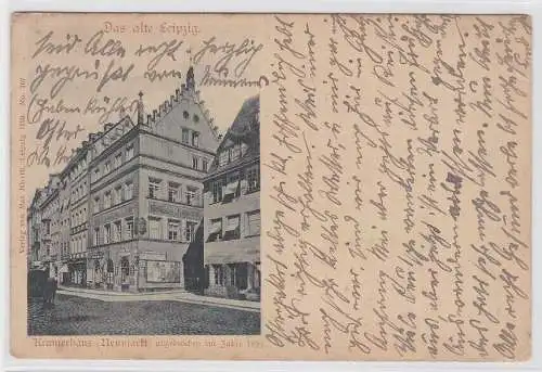 77155 Ak das alte Leipzig Kramerhaus (Neumarkt) 1924