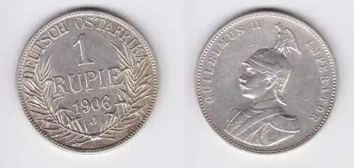 1 Rupie Silber Münze Deutsch Ost Afrika 1906 J (155862)