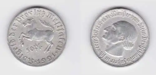 50 Pfennig Not Münze Provinz Westfalen 1921 Jäger N9 (156112)