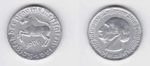 50 Pfennig Not Münze Provinz Westfalen 1921 Jäger N9 (156284)