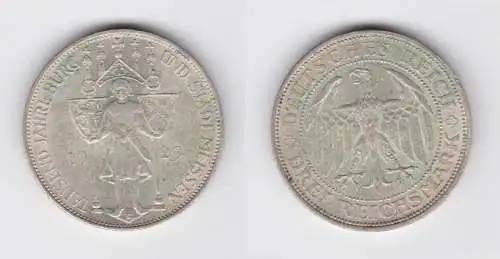 Silber Münze 3 Mark 1000 Jahre Stadt Meißen 1929 E ss/vz (156227)