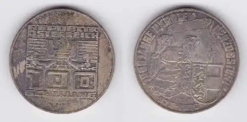 100 Schilling Silber Münze Österreich 1000 Jahre Kärnten Herzogstuhl (155885)
