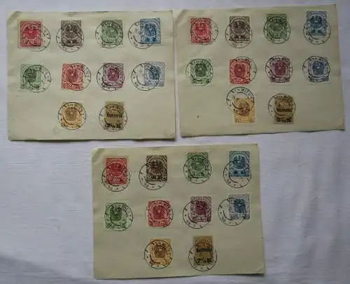 3x Sonderblatt DeutschÖsterreich 80 Heller - 10 Kronen + Nachmarke 1922 (906853)