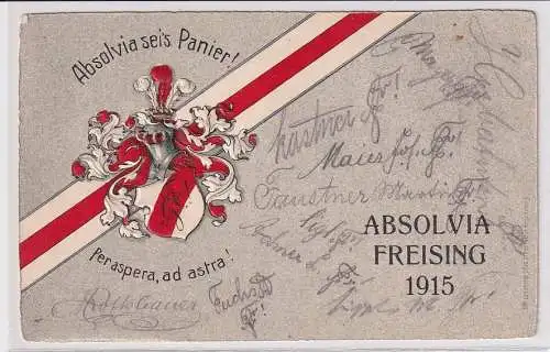 908115 Studentika Präge Ak Absolvia Freising 1915