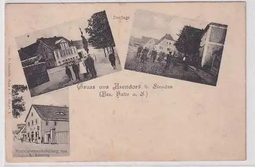908255 Mehrbild Ak Gruß aus Asendorf bei Steuden (Bez.Halle a.S.) 1907