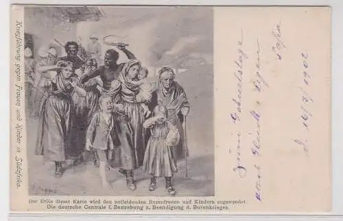 908603 Ak Spende f. notleidende Burenfrauen u. Kinder Burenkrieg Südafrika 1902