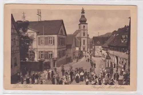 30033 Ak Die Rhön - Gersfeld Marktplatz um 1910