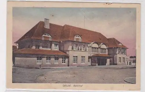 906902 Ak Oelde - Partie vor dem Bahnhof um 1920