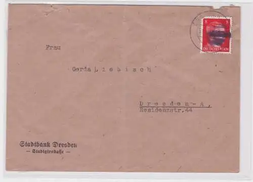907309 Brief SBZ Bundesland Sachsen Schwärzung 1945 OPD Dresden AP 786 II