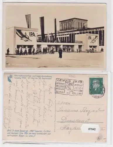87642 Ak Internationale Pelz- und Jagd-Ausstellung Leipzig 1930