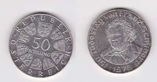 50 Schilling Silber Münze Österreich Franz Schubert 1978 vz/Stgl. (148203)