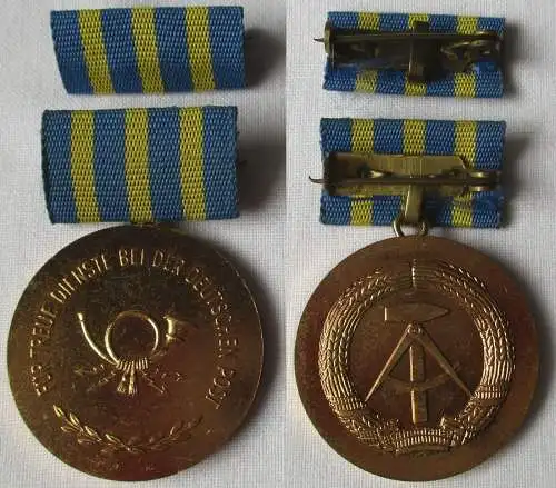 DDR Treuedienstmedaille der Deutschen Post in Gold Bartel 180d (111817)