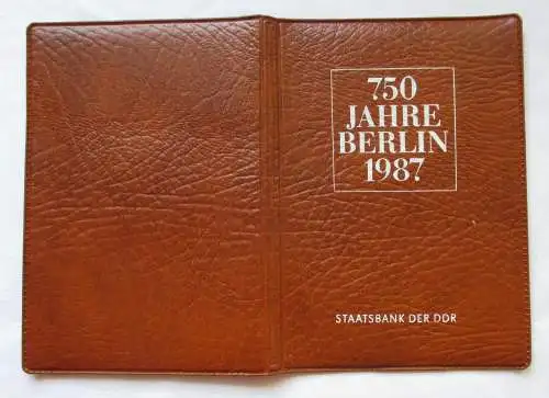 DDR 750 Jahre Berlin,Offizieller Folder m. 4 Münzen & Token,Staatsbank (124697)