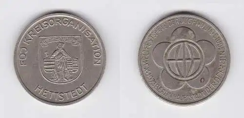 DDR Medaille FDJ Kreisorganisation Hettstedt - Weltfestspiele 1973 (129883)