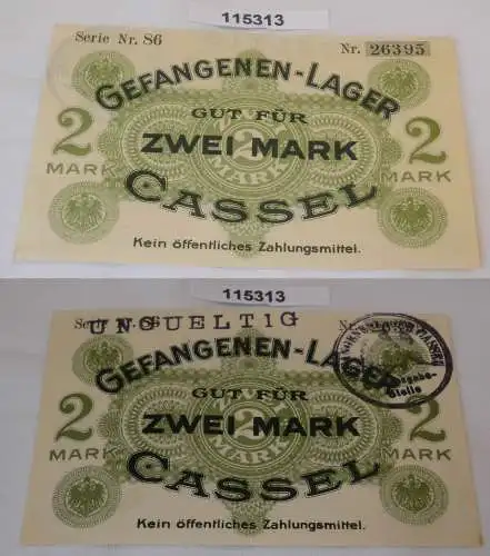 2 Mark Banknote Gefangenenlager Cassel Kassel 1.Weltkrieg (115313)