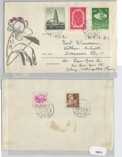 92813 seltener Brief von China nach Köthen Anhalt gestempelt 1958